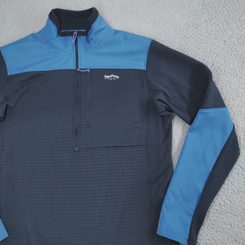 Patagonia Fitz Roy Regulator R1 Tech Face 1/4 Zip Pullover Mens M Fleece Blue